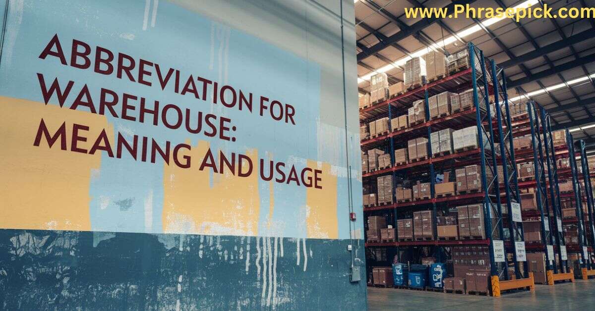 Abbreviation for Warehouse: Meaning and Usage