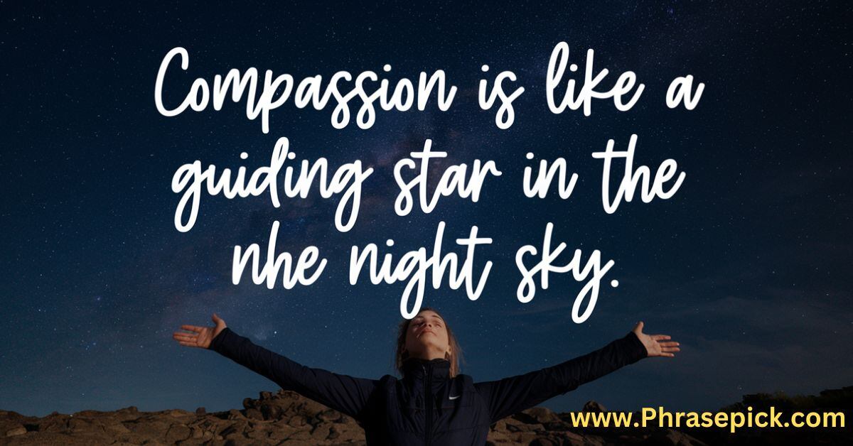 Compassion is like a guiding star in the night sky