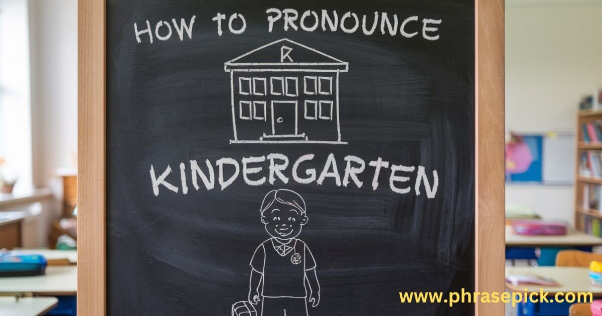 How to Pronounce Kindergarten