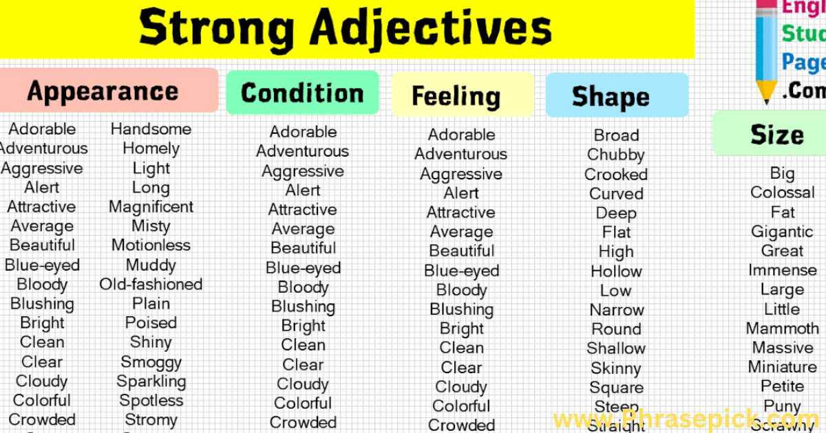 Positive Adjectives