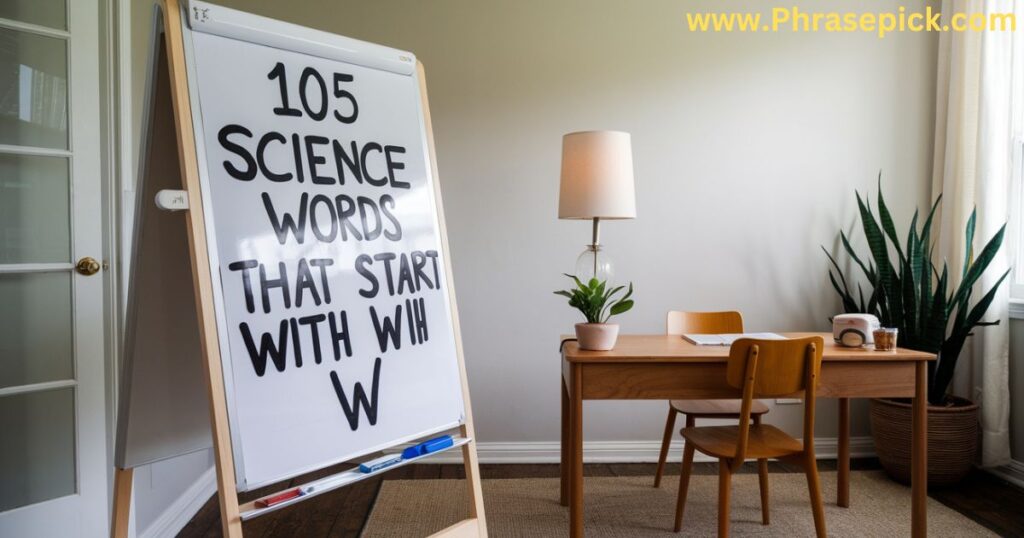 105 Science Words That Start With W