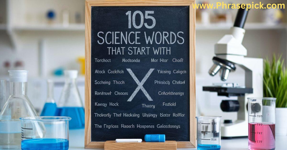 105 Science Words That Start With X