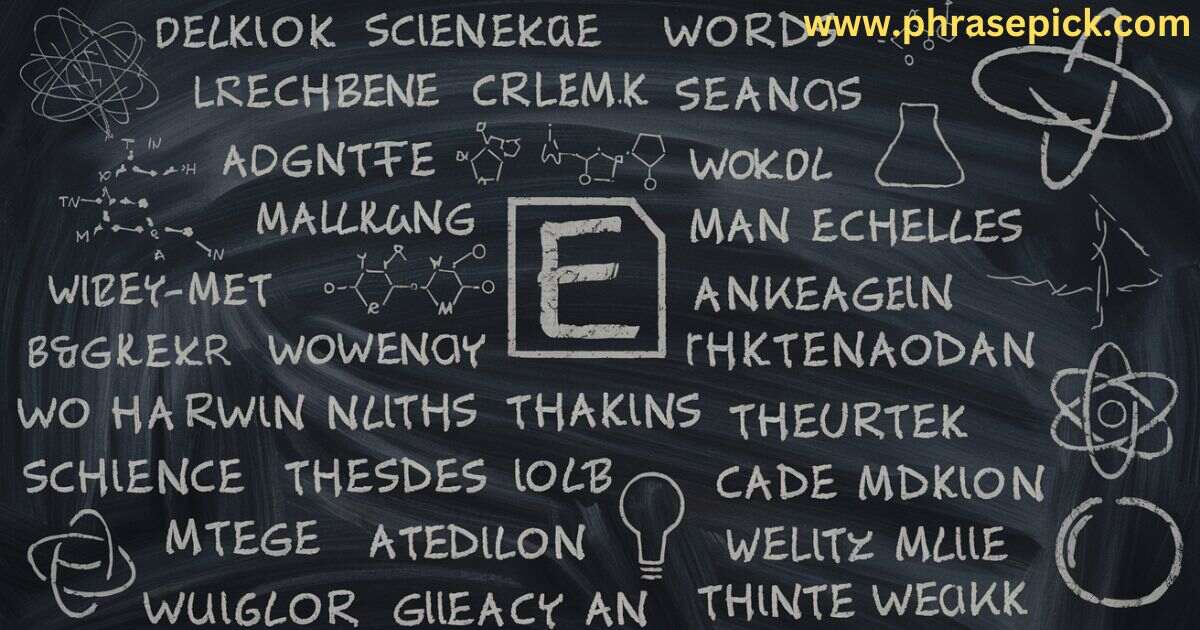 110 science words that start with E 