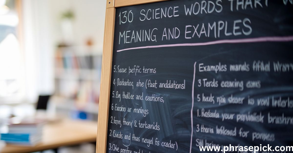 130 Science Words That Start With Meaning and Examples