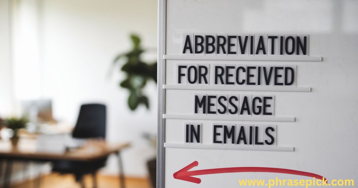 Abbreviation for Received Message in Emails