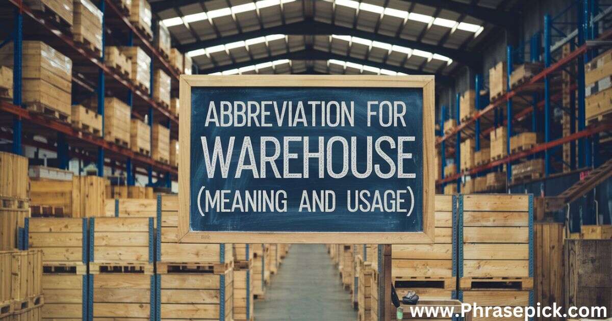 Abbreviation for Warehouse (Meaning and Usage)