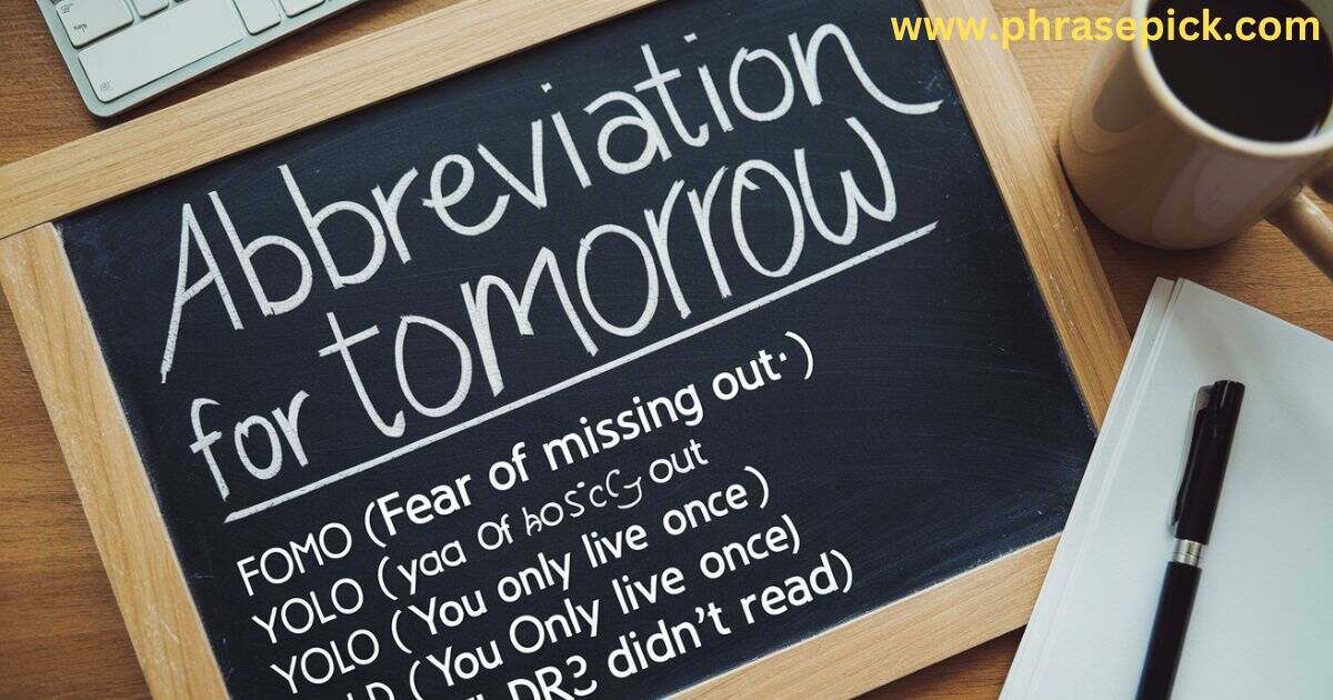 The History of Abbreviations for Tomorrow