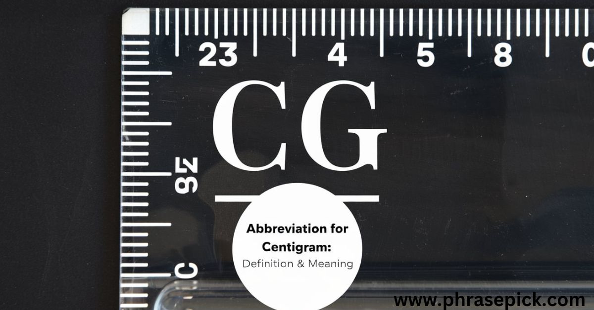 Abbreviation for Centigram