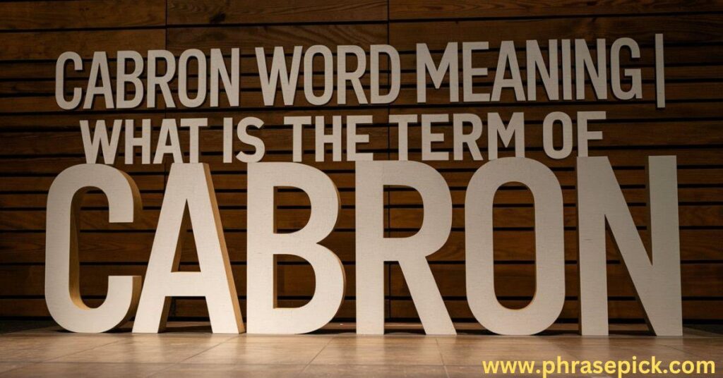 Cabron Word Meaning | What is the term of Cabron