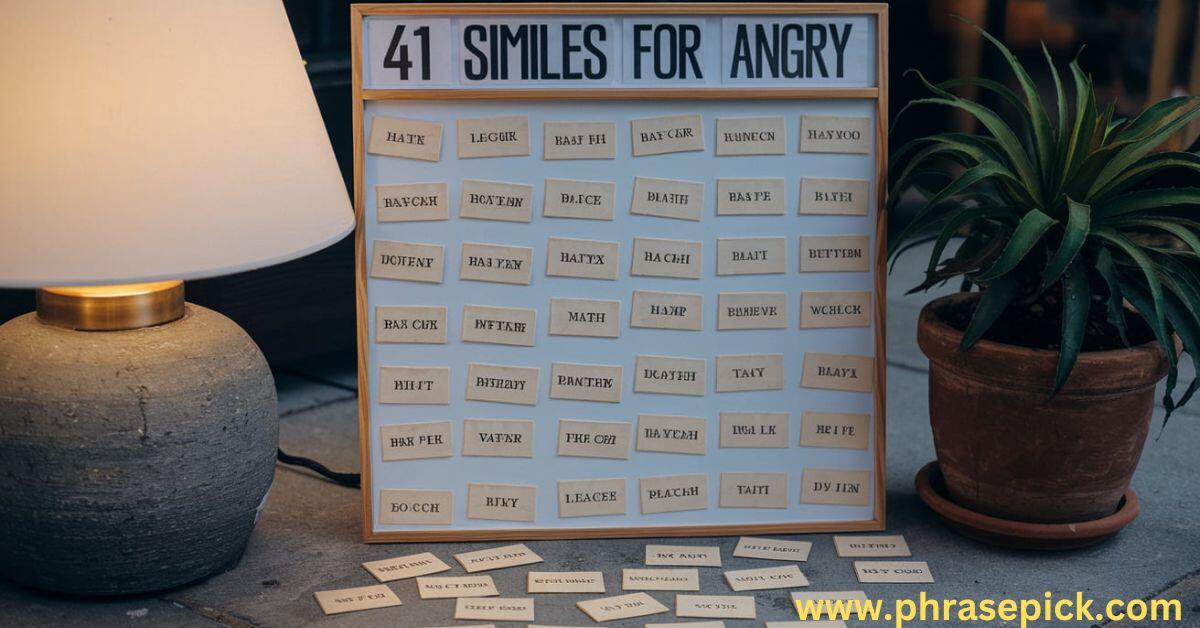 Similes for Angry